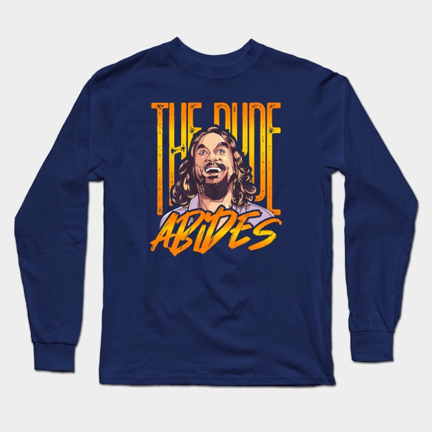 The Dude Abides - The Big Lebowski Long Sleeve T-Shirt by MIKOLTN